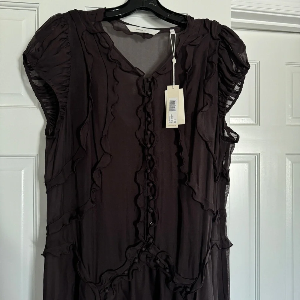 Rebecca Taylor Silk Ruffled Maxi Dress - Picture 8 of 13